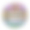 Cabochon une chouette aide soignante, cabochon résine ou verre rond différente taille