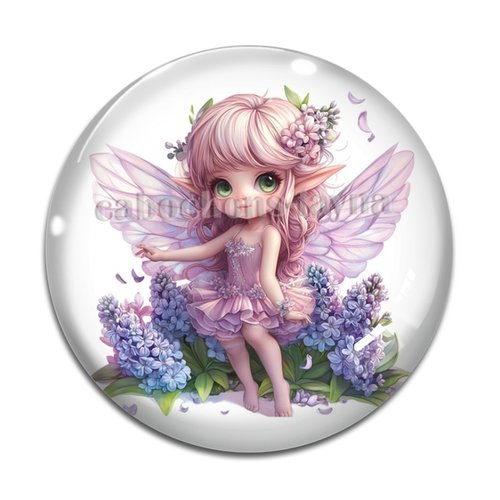 Cabochon petite fée, cabochon résine ou verre rond différente taille