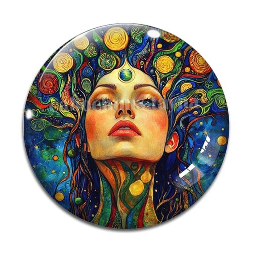 Cabochon femme arbre de vie, cabochon résine ou verre rond différente taille