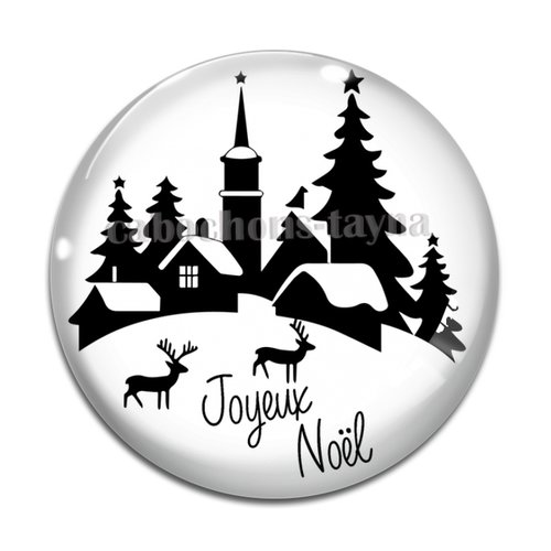 Cabochon joyeux noël, résine ou en verre différente taille
