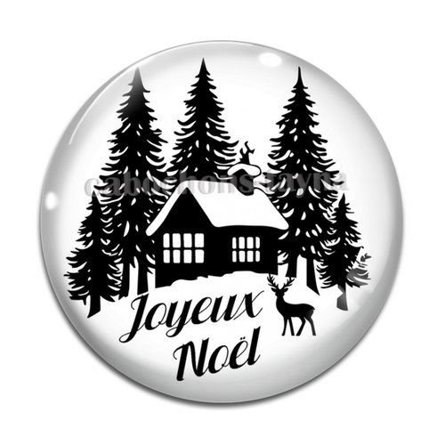 Cabochon joyeux noël, résine ou en verre différente taille