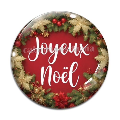 Cabochon joyeux noël, résine ou en verre différente taille