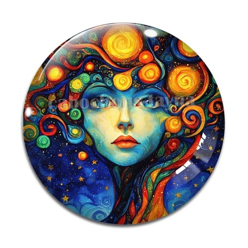 Cabochon femme arbre de vie, cabochon résine ou verre rond différente taille