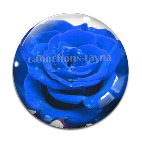 Cabochon fleur rose, résine ou verre différente taille