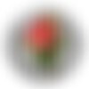 Cabochon fleur rose, résine ou verre différente taille