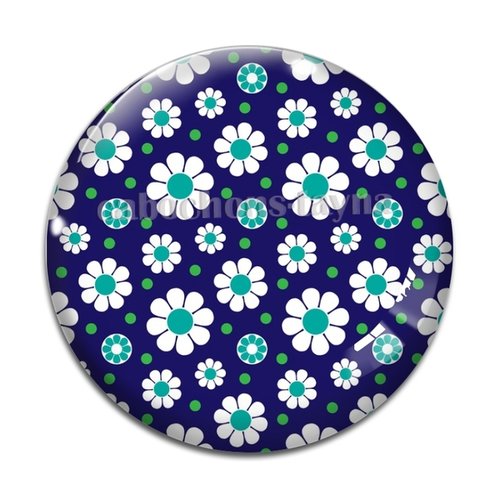 Cabochon fleur, résine ou verre différente taille