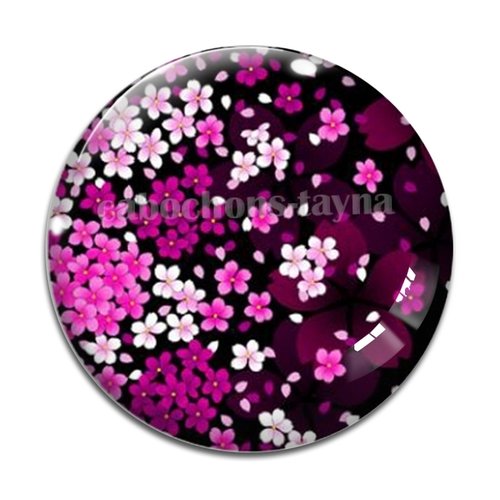 Cabochon fleur, résine ou verre différente taille
