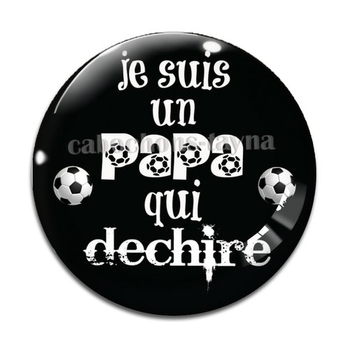 Cabochon papa qui déchire, résine ou verre différente taille