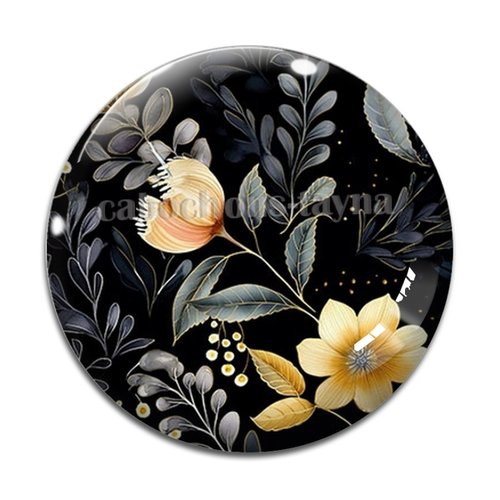 Cabochon fleur, résine ou verre différente taille
