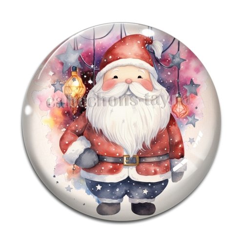 Cabochon papa noël, résine ou verre différente taille