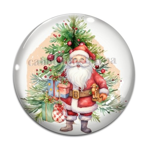 Cabochon papa noël, résine ou verre différente taille