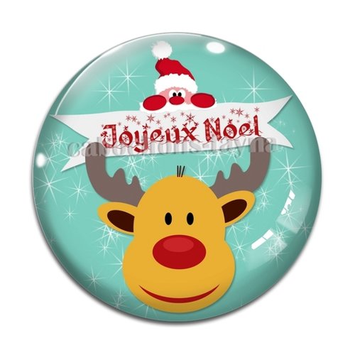 Cabochon joyeux noël, résine ou verre différente taille