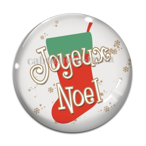 Cabochon joyeux noël, résine ou verre différente taille