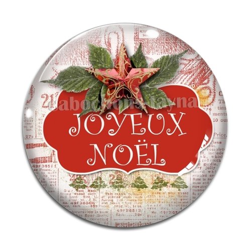 Cabochon joyeux noël, résine ou verre différente taille