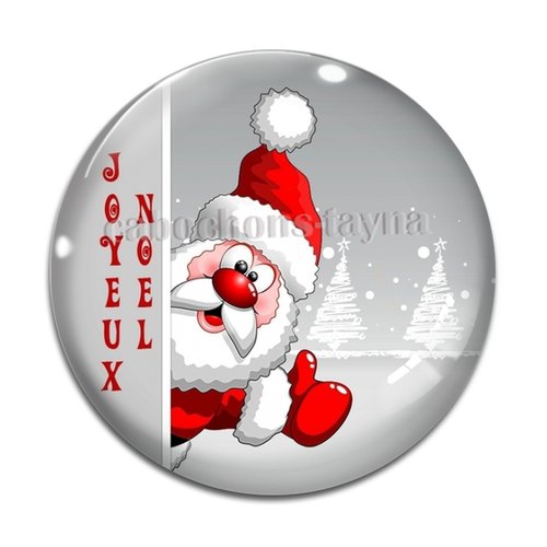 Cabochon joyeux noël, résine ou verre différente taille