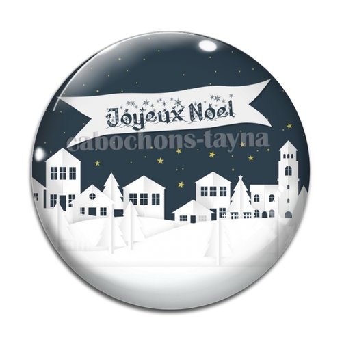 Cabochon joyeux noël, résine ou verre différente taille