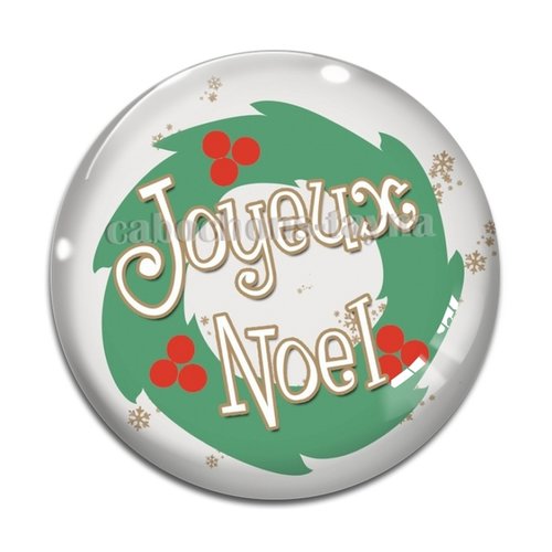 Cabochon joyeux noël, résine ou verre différente taille