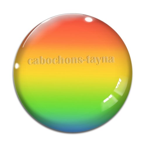 Cabochon fond multicolore, cabochon résine - ou verre rond différente taille