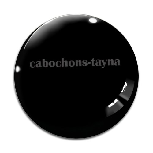 Cabochon fond noir, cabochon résine - ou verre rond différente taille