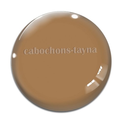 Cabochon marron, cabochon résine - ou verre rond différente taille