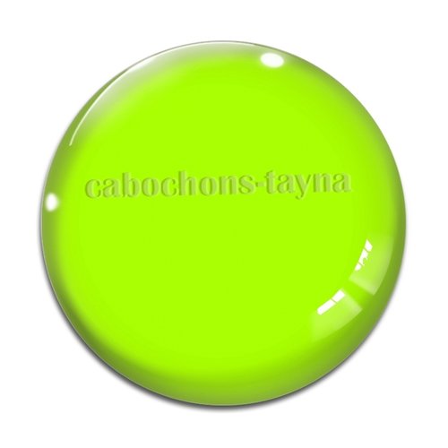 Cabochon vert clair, cabochon résine - ou verre rond différente taille