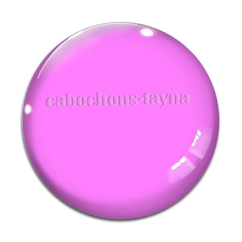 Cabochon fuchsia, cabochon résine - ou verre rond différente taille