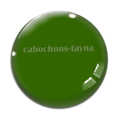 Cabochon vert, cabochon résine - ou verre rond différente taille