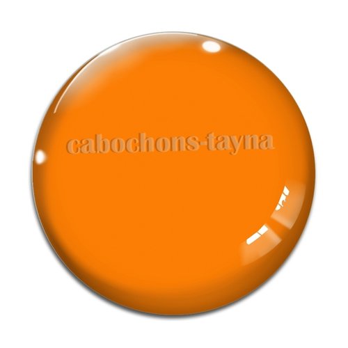 Cabochon orange, cabochon résine - ou verre rond différente taille