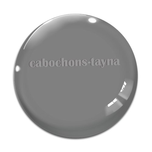 Cabochon gris, cabochon résine - ou verre rond différente taille