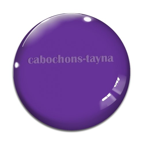 Cabochon violet, cabochon résine - ou verre rond différente taille