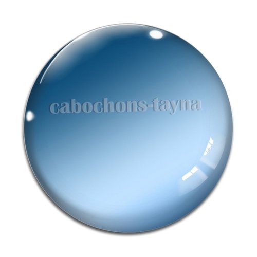 Cabochon bleu, cabochon résine - ou verre rond différente taille