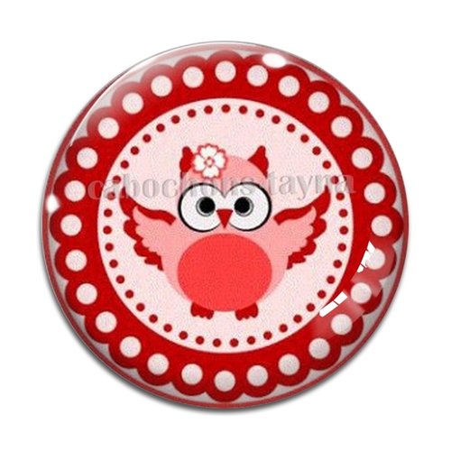 Cabochon chouette, en résine ou en verre différente taille