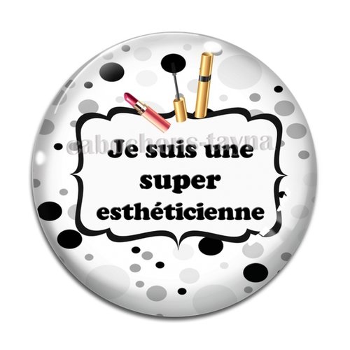 Cabochon super esthéticienne, cabochon résine, verre rond différente taille
