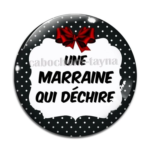 Cabochon marraine qui déchire, cabochon résine, verre rond différente taille