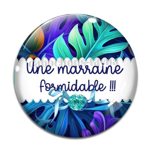 Cabochon marraine formidable, cabochon résine, verre rond différente taille