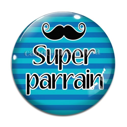 Cabochon super parrain, cabochon résine, verre rond différente taille