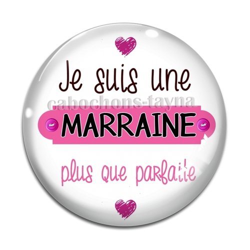 Cabochon marraine parfaite, cabochon résine, verre rond différente taille