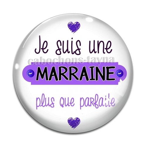 Cabochon marraine parfaite, cabochon résine, verre rond différente taille