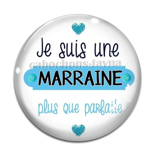 Cabochon marraine parfaite, cabochon résine, verre rond différente taille