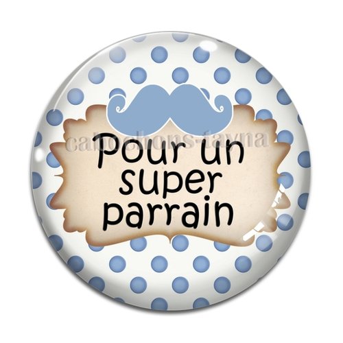 Cabochon super parrain, cabochon résine, verre rond différente taille