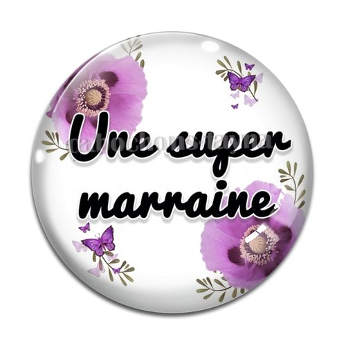 Cabochon super marraine, cabochon résine, verre rond différente taille
