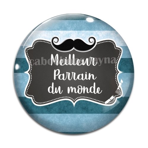 Cabochon meilleur parrain, cabochon résine, verre rond différente taille