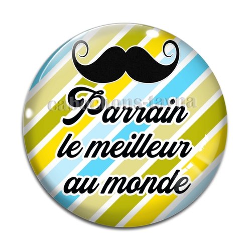 Cabochon meilleur parrain, cabochon résine, verre rond différente taille