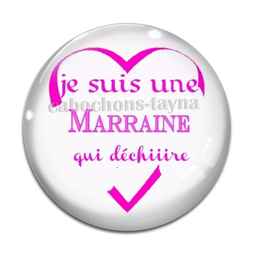 Cabochon marraine qui déchire, cabochon résine, verre rond différente taille