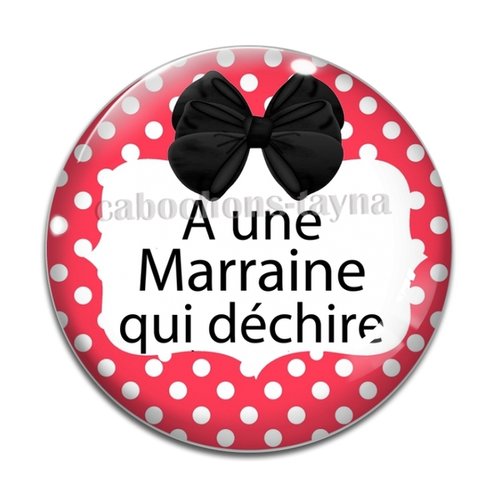 Cabochon marraine qui déchire, cabochon résine, verre rond différente taille