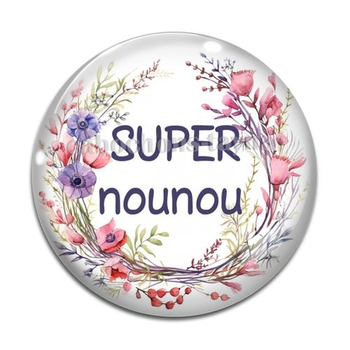Cabochon super nounou, cabochon résine, verre rond différente taille