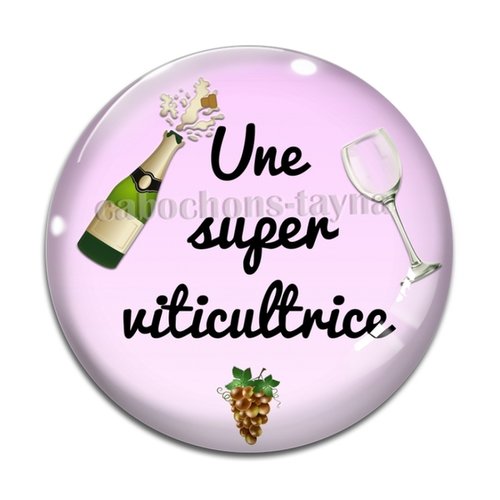 Cabochon viticultrice, cabochon résine, verre rond différente taille