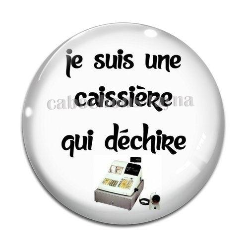 Cabochon caissière qui déchire, cabochon résine, verre rond différente taille