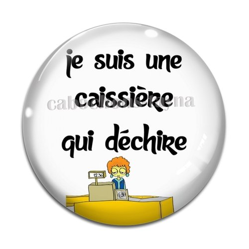 Cabochon caissière qui déchire, cabochon résine, verre rond différente taille