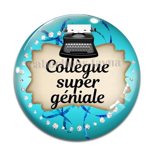 Cabochon secrétaire super géniale, cabochon résine, verre rond différente taille